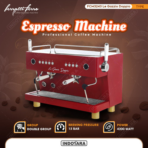 [EZM.1011552] Mesin Kopi Espresso Ferratti Ferro FCM3243 Le Gazzio Doppio