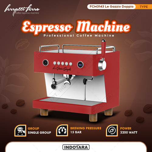 [EZM.1011553] Mesin Kopi Espresso Ferratti Ferro FCM3143 Le Gazzio Singola