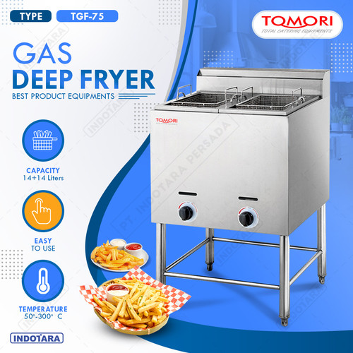 [EZM.1011557] Gas Deep Fryer 28L / Mesin Penggoreng Tomori - TGF75