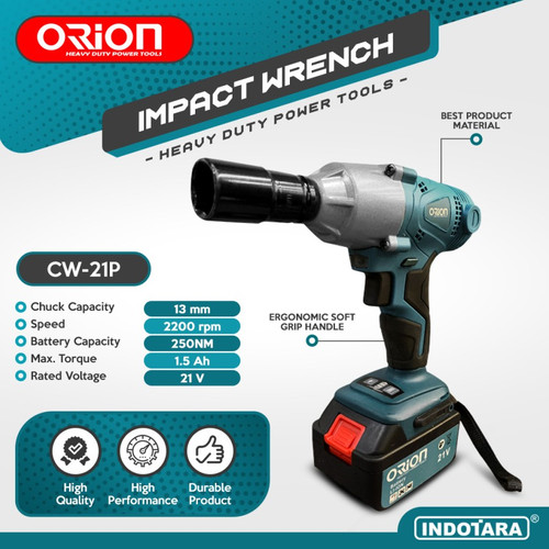 [EZM.1011564] CORDLESS IMPACT WRENCH Mesin Impact Pembuka Baut - Orion CW21P