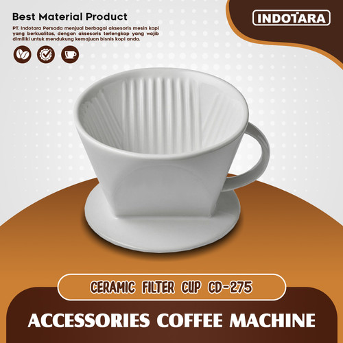 [EZM.1011572] Dripper V60 Ceramic / Keramik Filter Cup - CD275