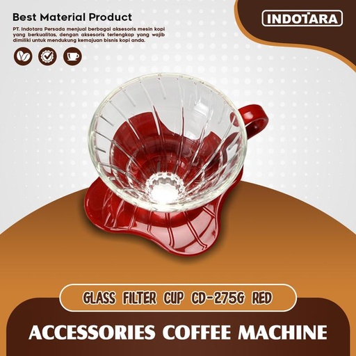 [EZM.1011574] Dripper V60 Kaca / Glass Filter Cup - CD275G