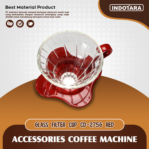 [EZM.1011574] Dripper V60 Kaca / Glass Filter Cup - CD275G