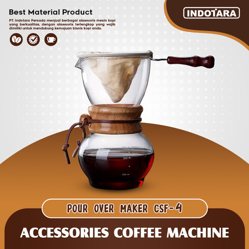 [EZM.1011611] Server V60 Glass Pour Over Coffee Maker - CSF4