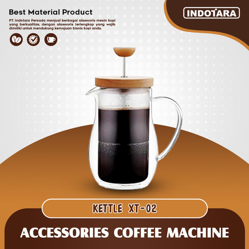 [EZM.1011626] French Press Coffee / Coffee Maker Tea Plunger 350ML - XT02