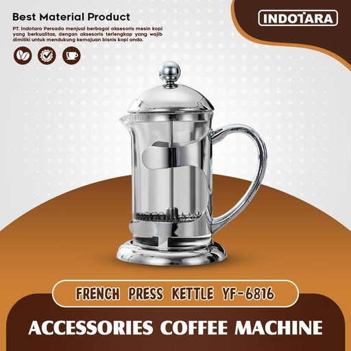 [EZM.1011627] French Press Coffee / Coffee Maker Tea Plunger - YF6816