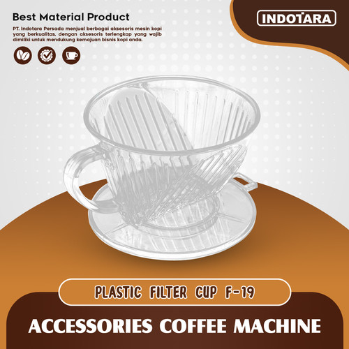 [EZM.1011633] Dripper V60 Plastic / Plastic Filter Cup - F19