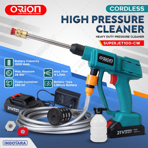 [EZM.1011651] Alat steam cuci motor & mobil Jet Cleaner Baterai Orion Superjet100CW