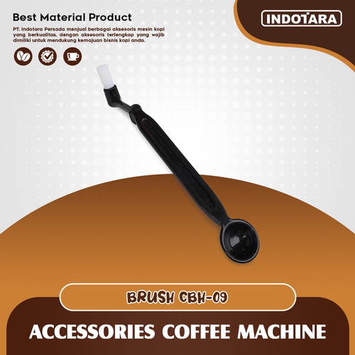 [EZM.1011672] Sikat Mesin Kopi / Group Head Brush With Spoon - CBH09