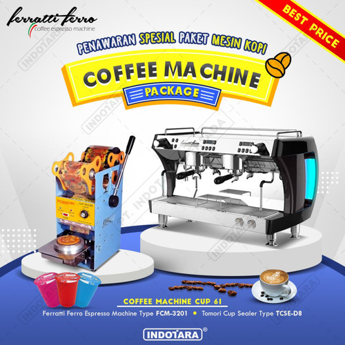 [EZM.1012372] Paket Mesin Kopi Espresso Machine Cup - 61