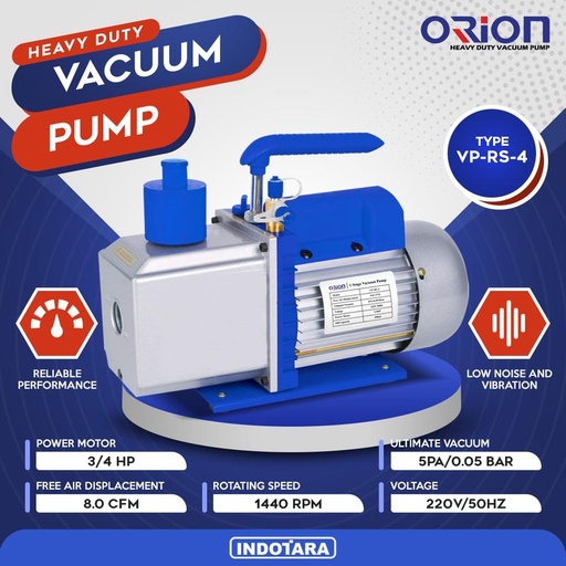 [EZM.1011683] Vacuum Pump AC Mesin Pompa Vacuum AC 3/4 HP Orion VP-RS-4