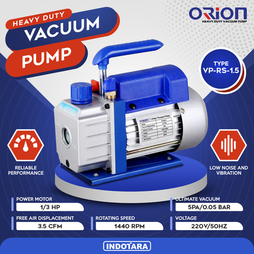 [EZM.1011685] Vacuum Pump AC Mesin Pompa Vacuum AC 1/3 HP Orion VP-RS-1.5