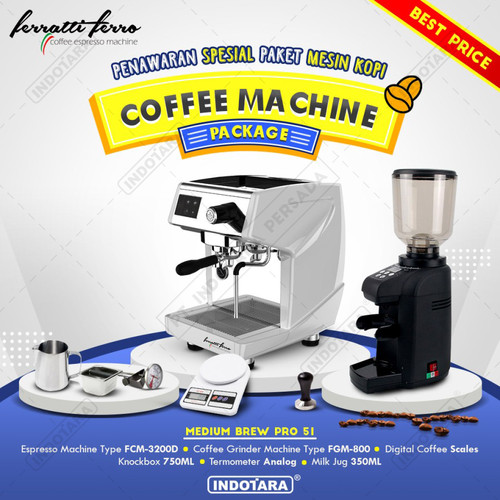 [EZM.1011695] Paket mesin kopi Espresso Medium Brew Pro 49 - 50 - 51