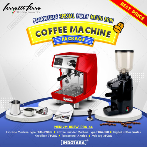 [EZM.1011696] Paket mesin kopi Espresso Medium Brew Pro 46 - 47 - 48