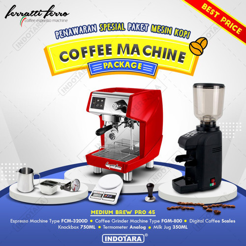 [EZM.1011697] Paket mesin kopi Espresso Medium Brew Pro 43 - 44 - 45