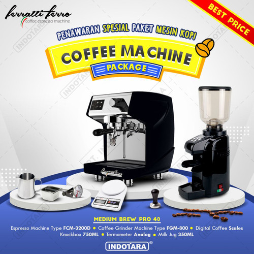 [EZM.1011698] Paket mesin kopi Espresso Medium Brew Pro 40 - 41 - 42