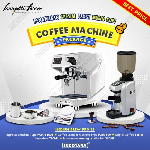 [EZM.1011700] Paket mesin kopi Espresso Medium Brew Pro 28 - 29 - 30