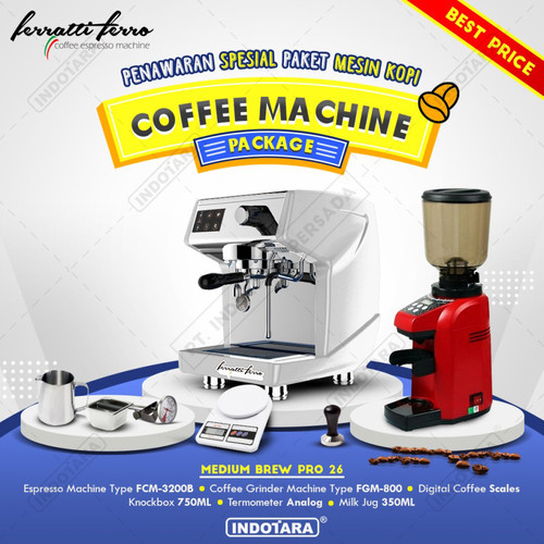 [EZM.1011701] Paket mesin kopi Espresso Medium Brew Pro 25 - 26 - 27