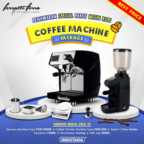 [EZM.1011703] Paket mesin kopi Espresso Medium Brew Pro 13 - 14 - 15