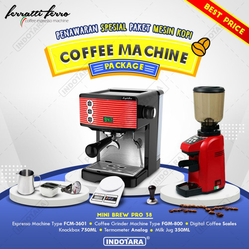 [EZM.1011705] Paket mesin kopi Espresso Mini Brew Pro 37 - 38 - 39