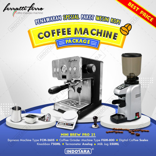 [EZM.1011706] Paket mesin kopi Espresso Mini Brew Pro 22 - 23 - 24