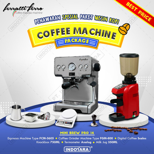 [EZM.1011709] Paket mesin kopi Espresso Mini Brew Pro 13 - 14 - 15