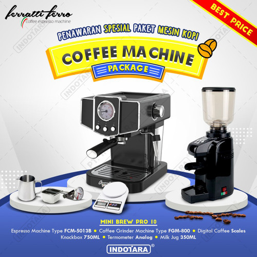 [EZM.1011710] Paket mesin kopi Espresso Mini Brew Pro 10 - 11 - 12