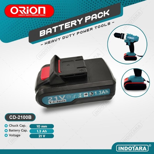 [EZM.1011728] Baterai Bor Tangan Orion Cordless Drill CD2100B
