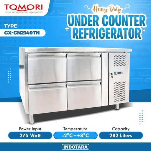 [EZM.1011730] Kulkas Meja / TOMORI UNDER COUNTER GX GN2140TN
