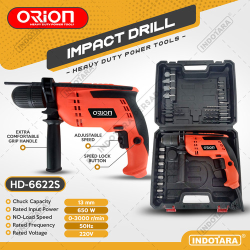 [EZM.1011739] Mesin Bor / Impact Drill Listrik Orion - HD-6622S (With BMC Box)
