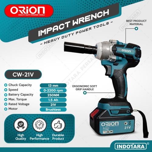 [EZM.1011740] CORDLESS IMPACT WRENCH mesin impact pembuka baut - Orion CW-21