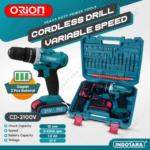 [EZM.1011741] Mesin Bor Baterai Cordless Drill Bor Tangan Baterai 21V Orion CD-2100V