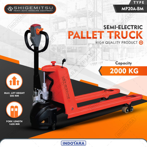 [EZM.1011747] Shigemitsu Semi Electric Hand Pallet 2 Ton - MP20A BM