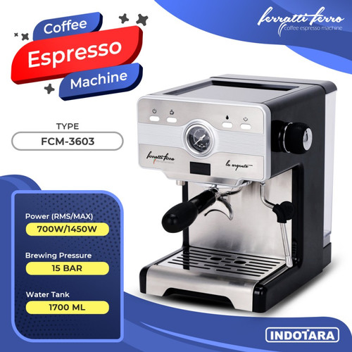 [EZM.1011752] Mesin Kopi Espresso - Ferratti Ferro LA ARGENTO FCM-3603