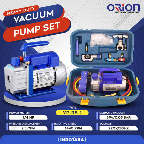 [EZM.1011753] Set Vacuum Pump Mesin Pompa Vacuum Orion VP-RS-1