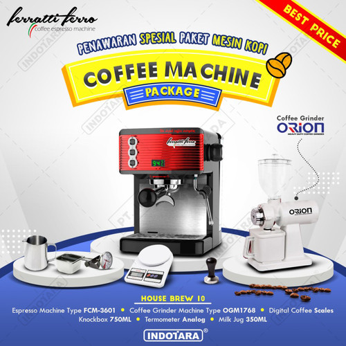 [EZM.1012383] Paket Mesin Kopi Espresso House Brew 10 - 11 - 12
