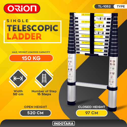 [EZM.1012389] Tangga Lipat Teleskopik 5.2M - Orion Telescopic Ladder TL-1052