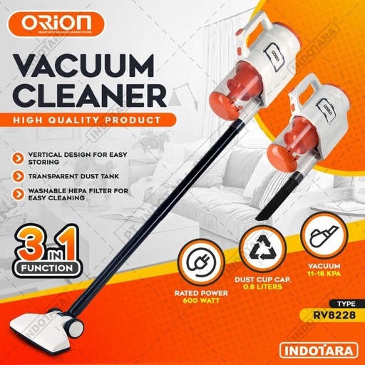 [EZM.1011775] Vacuum Cleaner / Alat Penyedot Debu Orion - RV8228 White