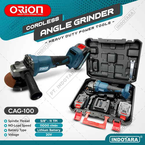 [EZM.1011776] Mesin Gerinda Baterai Tangan / Cordless Angle Grinder Orion CAG-100