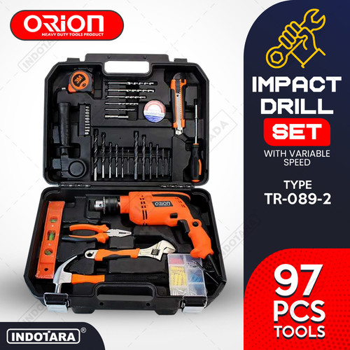 [EZM.1011781] Hand Toolset / Tool Kit Set / Toolbox Impact Drill Set Orion TR-089-2