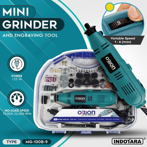 [EZM.1011805] Mesin Bor Tangan Mini Grinder Set Orion MG-130B-9