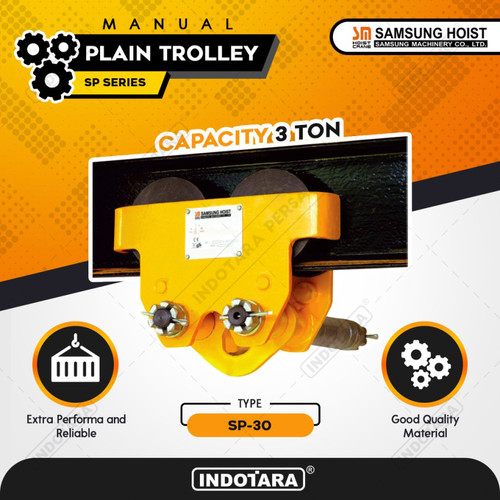 [EZM.1011823] Manual Plain Trolley Troli Katrol Manual 3 Ton Samsung SP-30