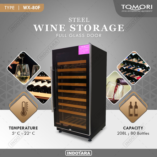 [EZM.1011837] Wine Cooler | Tomori Wine Storage Steel WX-80F