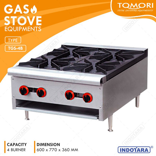 [EZM.1011862] Gas Stove 4 Burner / Kompor Gas 4 Tungku Tomori - TGS4B