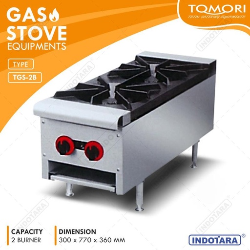 [EZM.1011863] Gas Stove 2 Burner / Kompor Gas 2 Tungku Tomori - TGS2B