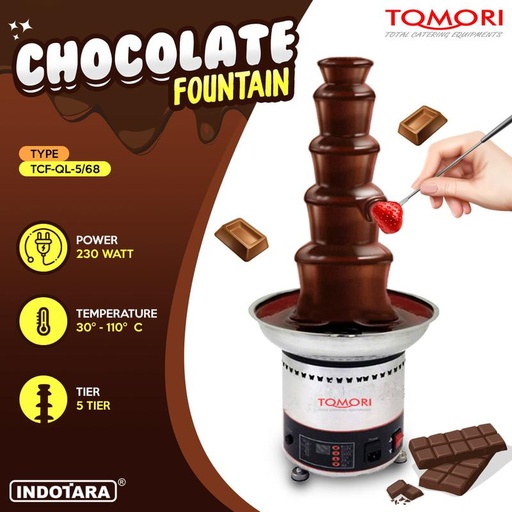 [EZM.1011864] Chocolate Fountain Mesin Coklat Air Mancur Tomori - TCF QL 5