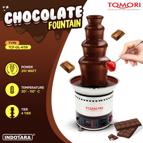 [EZM.1011865] Chocolate Fountain Mesin Coklat Air Mancur Tomori - TCF QL 4