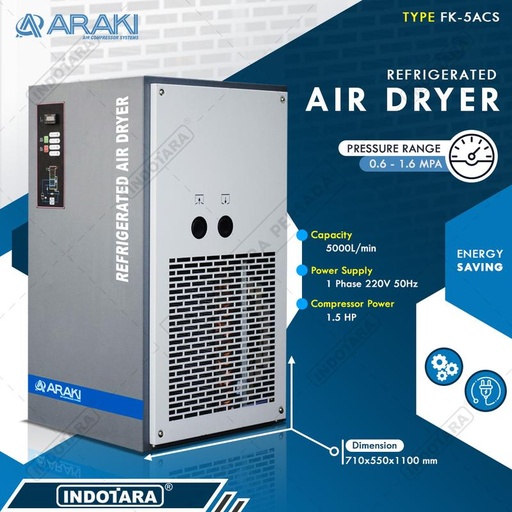 Refrigerated Air Dryer FK-5 ACS - Araki