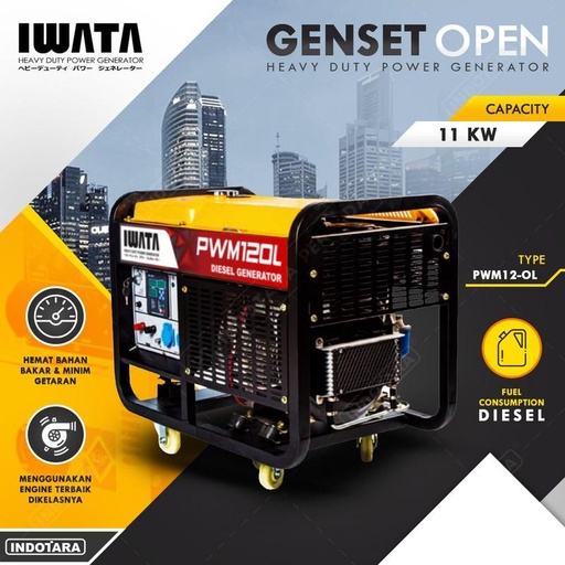 [EZM.1011913] Genset Diesel IWATA 10Kva Silent - PWM12-OL