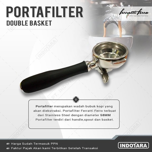 [EZM.1011923] Portafilter Double Basket - Ferratti Ferro